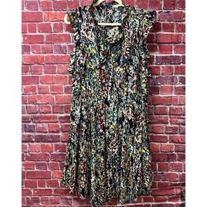 NWT JODIFL  Floral Ruffle Dress Short Sleeve 3X